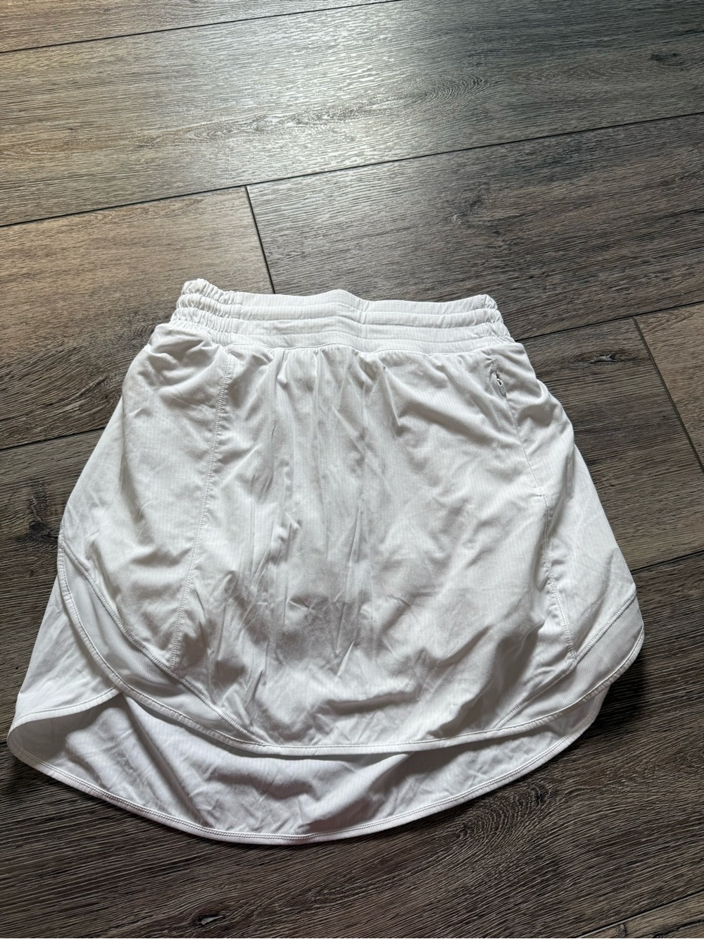 lululemon athletica White High-Low Athletic Skirt with Built-In Shorts
